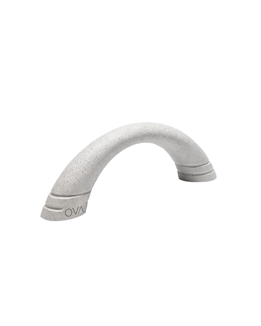 Ova Arch arch-shaped cast iron fitness weight in Luna, sculptural dumbbell, 2.5–5kg