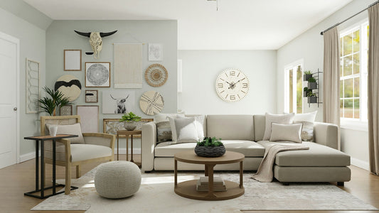 A living room arranged to encourage movement