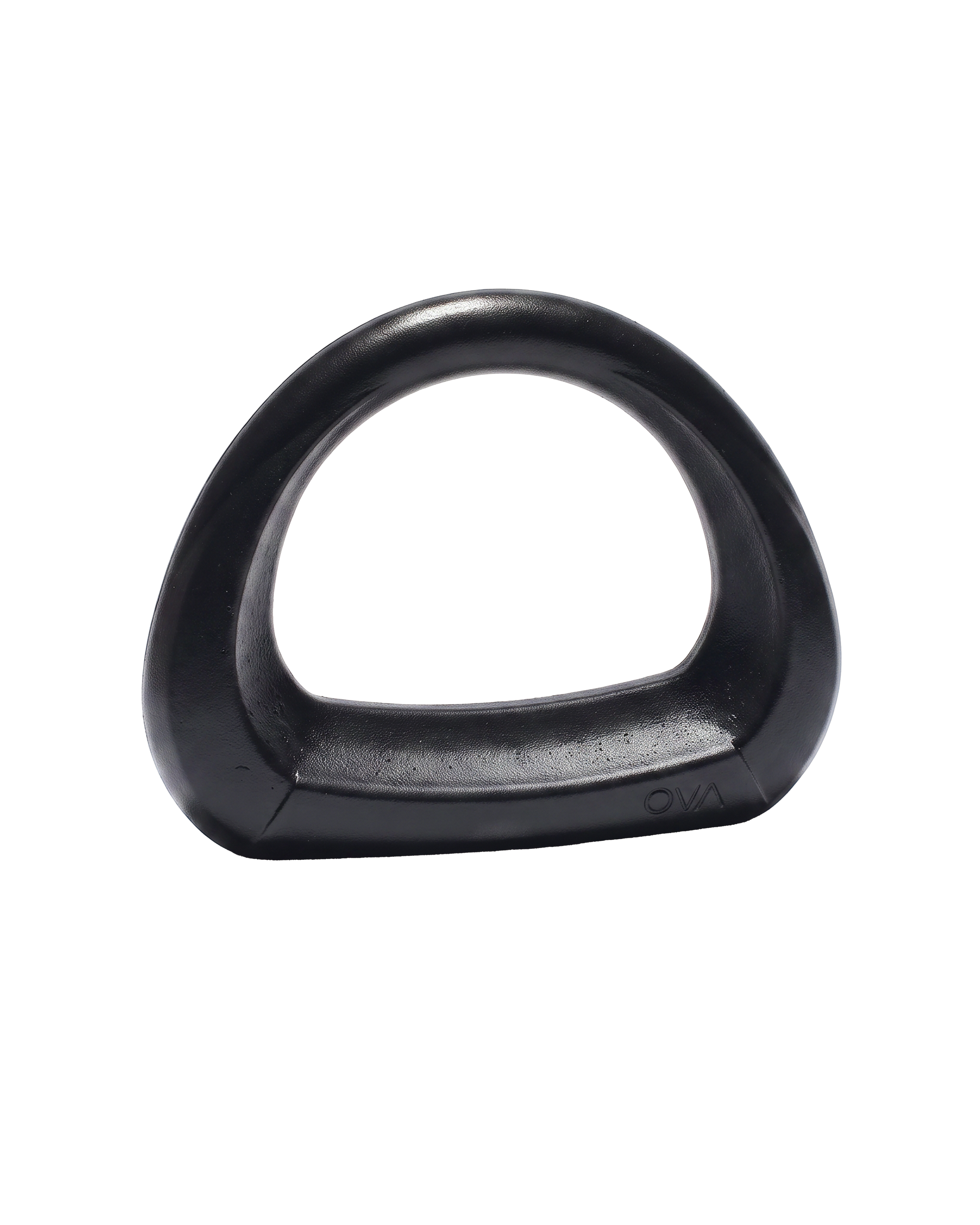Ova Crest sculptural cast iron fitness weight in Matt Black, aesthetic dumbbell, 3–7.5kg

