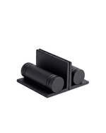 Ova Ledge cast iron bookend fitness weight in Matt Black, decorative 2kg dumbbell pair for shelves and desks

