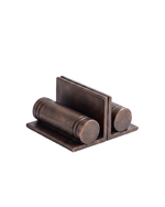 Ova Ledge cast iron bookend fitness weight in Dusk, decorative 2kg dumbbell pair for shelves and desks