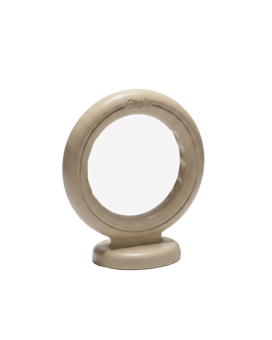 Ova Loop circular cast iron fitness weight in Sand , decorative dumbbell, 3–5kg

