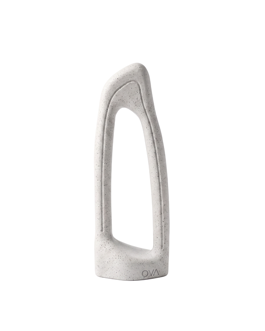 Ova Rise sculptural cast iron fitness weight in Luna, aesthetic dumbbell for home décor, 5–7.5kg

